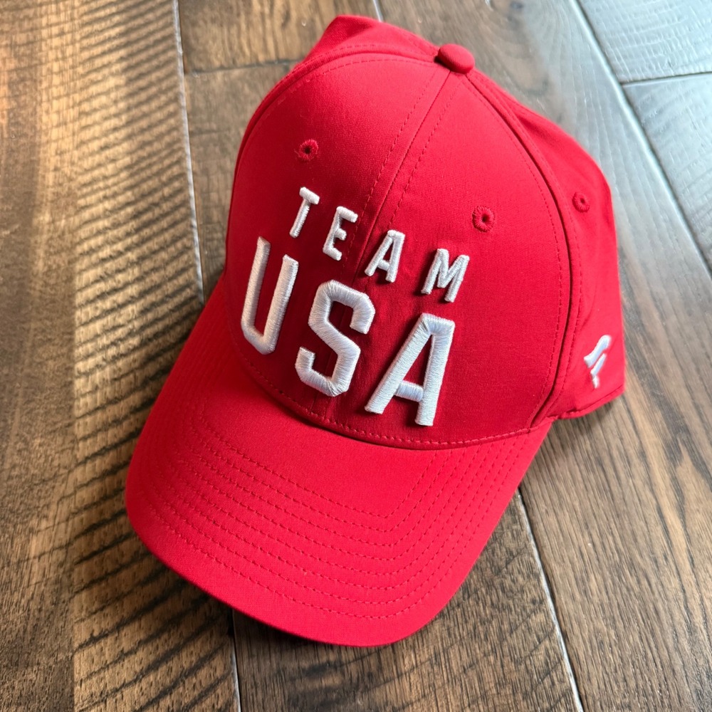 Fanatics Team USA Olympic Games Red Snapback Hat Adjustable Cap New